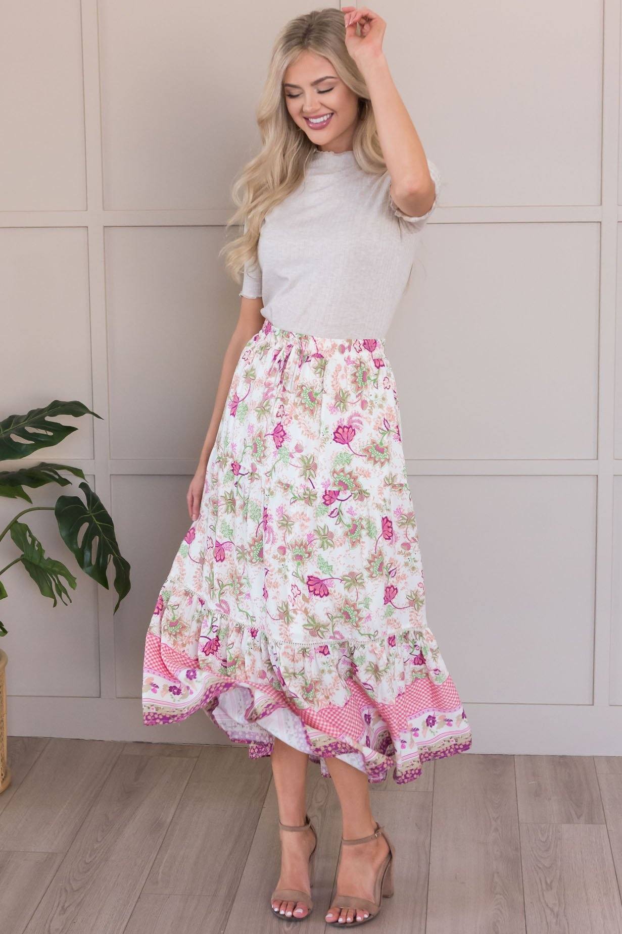 Dancing In The Sunlight  Modest Bohemian Skirt