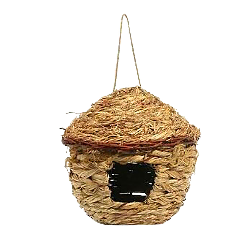 2x Natural Hut Bird House Creative Cute Small House Shaped Design