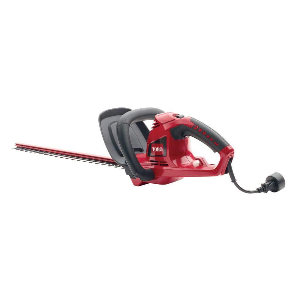 Toro 22 in 40Amp Electric Corded Hedge Trimmer Gripped Handle with Dual Action Blades