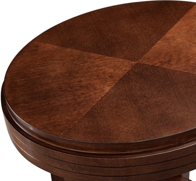 Leick Favorite Finds Oval Wood End Table in Chocolate Cherry   Transitional   Side Tables And End Tables   by Homesquare  Houzz