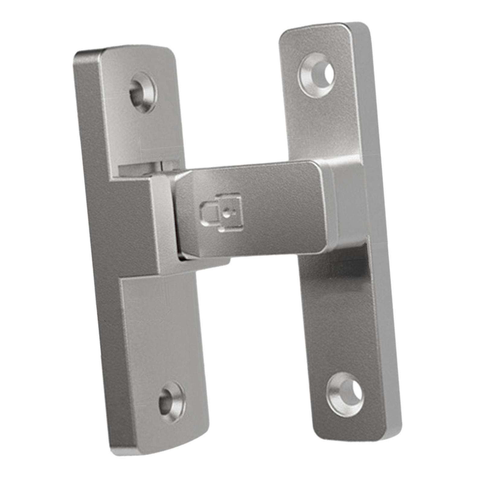 90 Degree Door Latch Guard Door Lock For Bathroom Barn Sliding Door Bathroom Silver