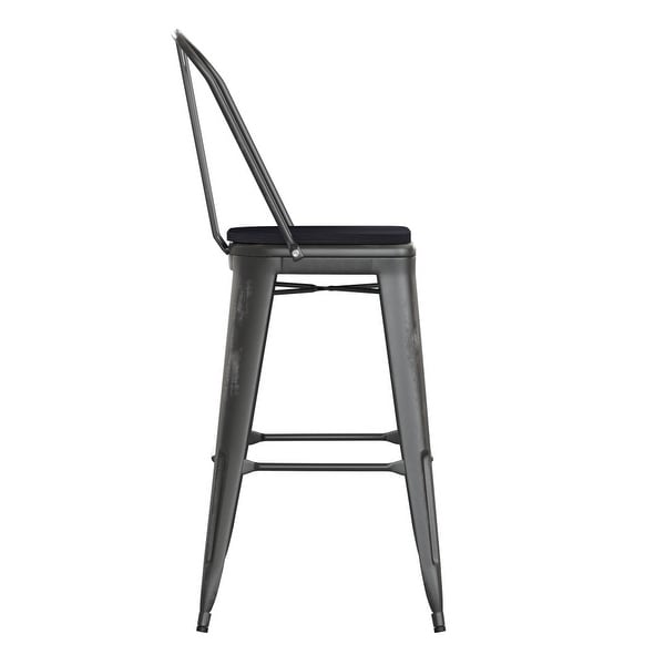 All-Weather Bar Height Stool with Poly Resin Seat