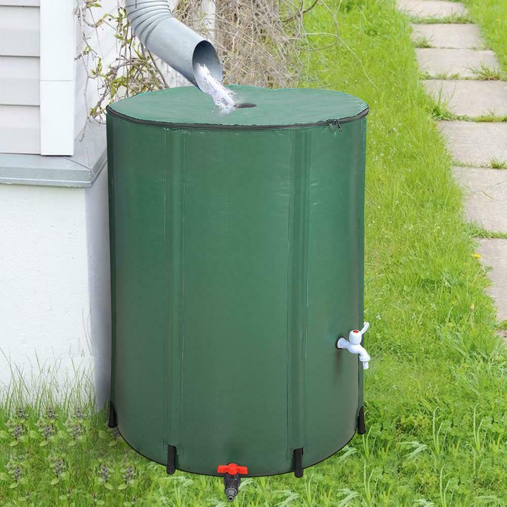 100 Gallon Rain Barrel Foldable Portable Water Collector Storage Outdoor Supply