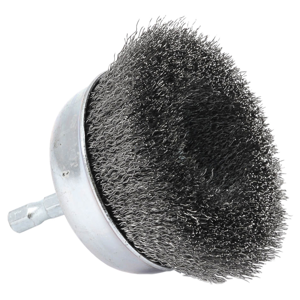 Forney Cup Brush Crimped 3 x .008 x 1/4 Hex Shank ;