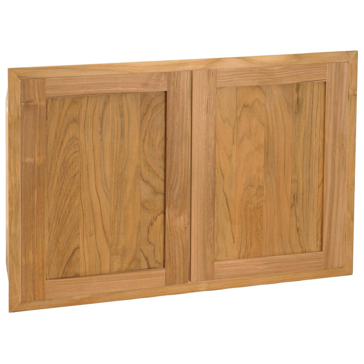 Pacific Teak Shaker 34-Inch Teak Wood Double Access Door