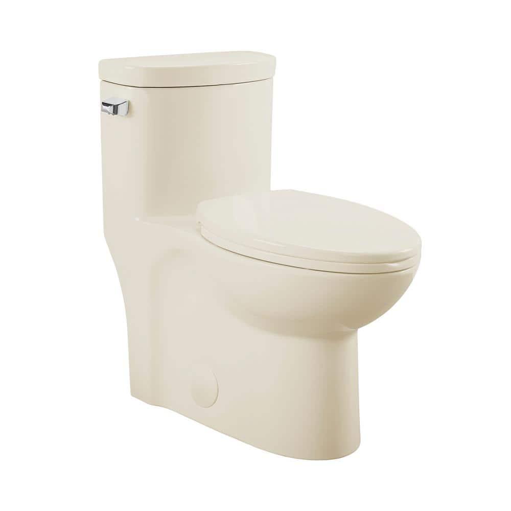 Swiss Madison Sublime 1piece 128 GPF Left Side Single Flush Handle Elongated Toilet in Bisque with Seat Included