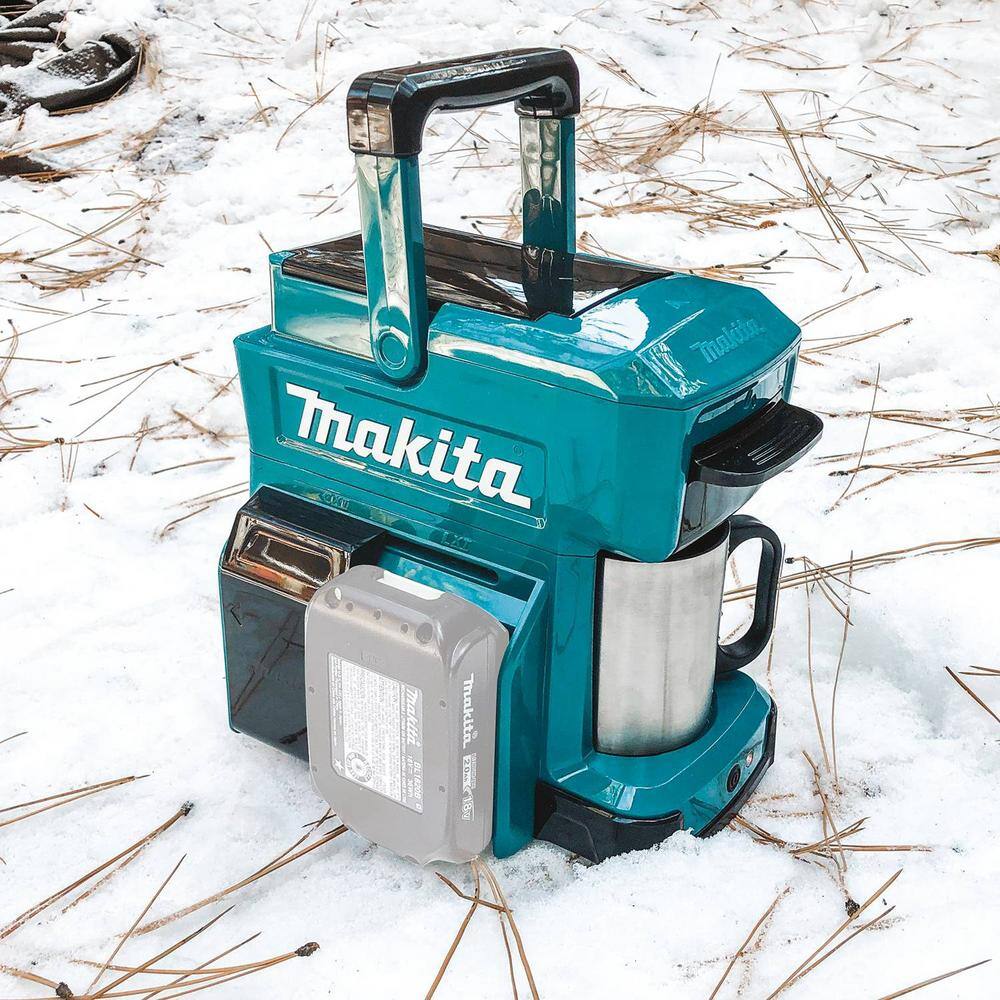 Makita 3-Cup 18-Volt LXT12-Volt MAX CXT Lithium-Ion Teal Cordless Coffee Maker (Tool Only) DCM501Z