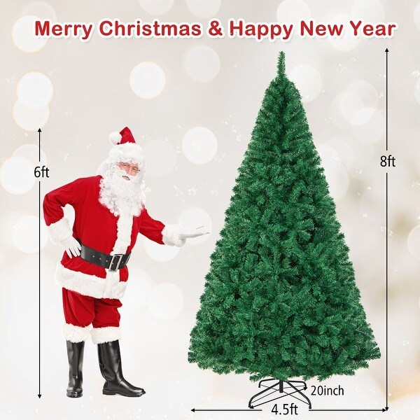 Premium 8Foot Green PVC Artificial Christmas Tree for Festive Celebrations