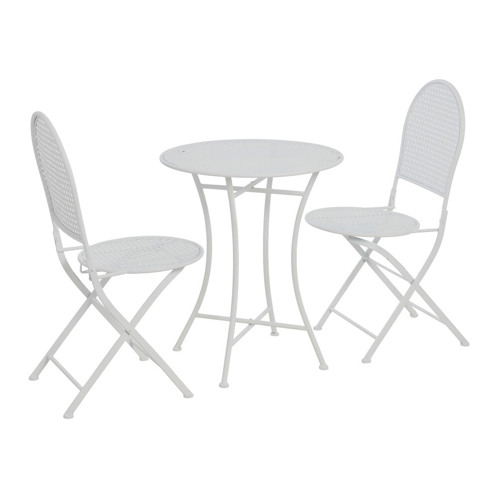 Outdoor Bistro Patio Set with Table and 2 Folding Chairs