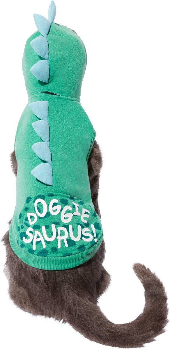 Frisco Doggiesaurus Dog and Cat Hoodie， Green