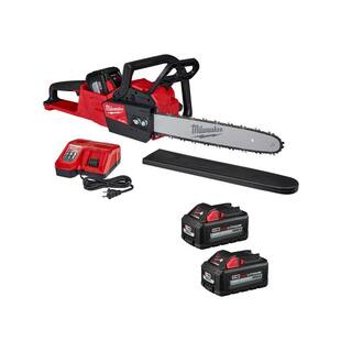 MW M18 FUEL 16 in. 18V Lithium-Ion Brushless Electric Battery Chainsaw Kit w 12.0Ah Two 6.0Ah Batteries  Charger 2727-21HD-48-11-1862