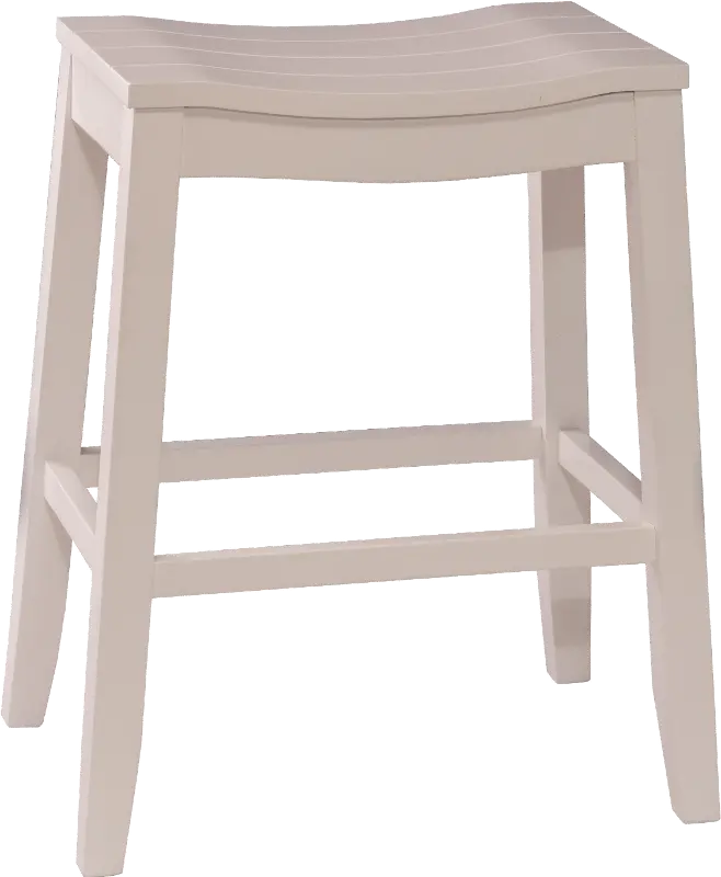 Fiddler White Saddle Bar Stool