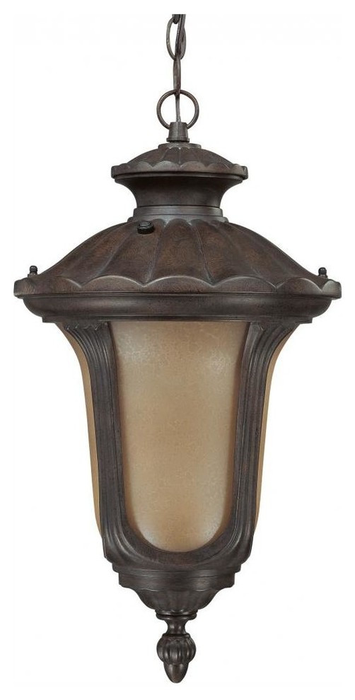 Nuvo Beaumont 1 Light Fruitwood Outdoor Hanging Lantern   Traditional   Outdoor Hanging Lights   by We Got Lites  Houzz