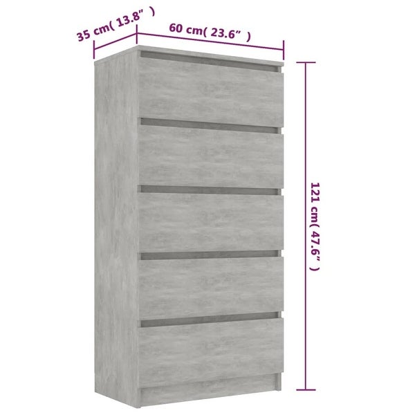 5 Drawer Dresser， Chest of Drawers with 5-Layer Modern Floor Storage Cabinet， Nightstand for Bedroom， - as picture - - 37668523