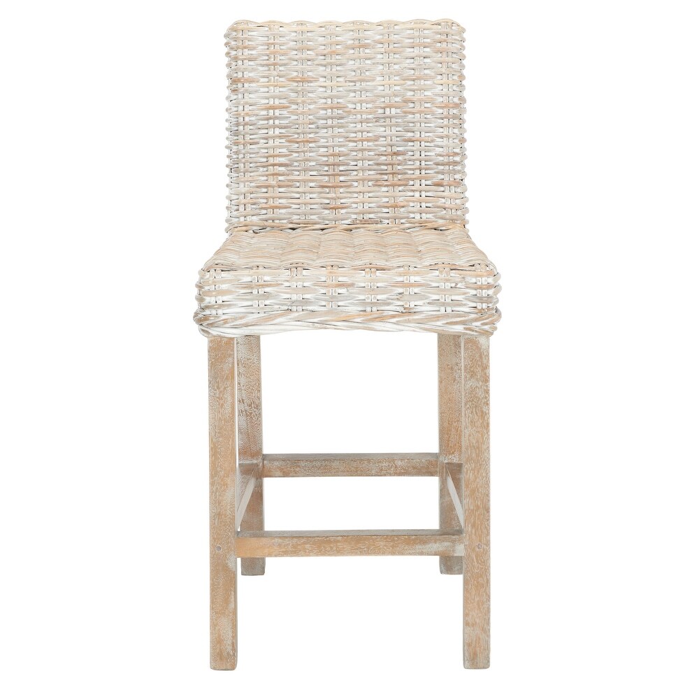 SAFAVIEH Tobie Rattan 23.6 inch Counter Stool