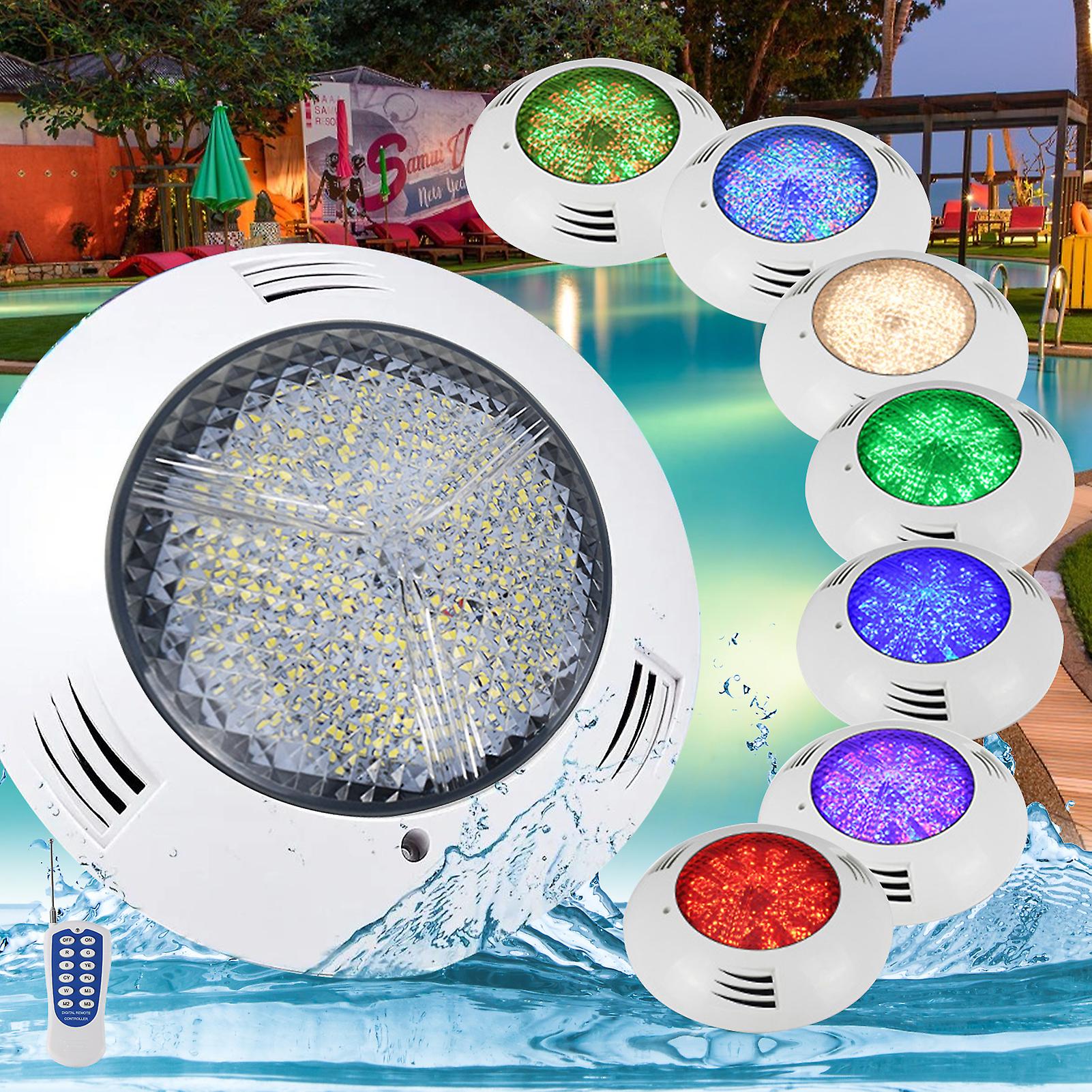 Swimming Pool Wall-mounted Light Remote Control Colorful Light 12v 35w Ip68 Waterproof Underwater Light