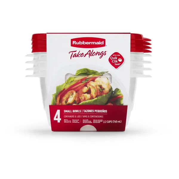 Rubbermaid 4-Pack TakeAlongs Round Food Storage Container