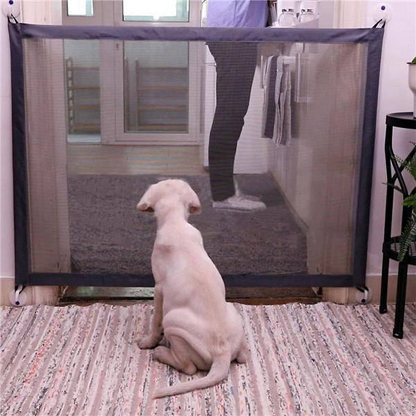 Riapawel  Large Pet Dog Baby Safety Gate Mesh Fence Portable Guard Indoor Home Kitchen net