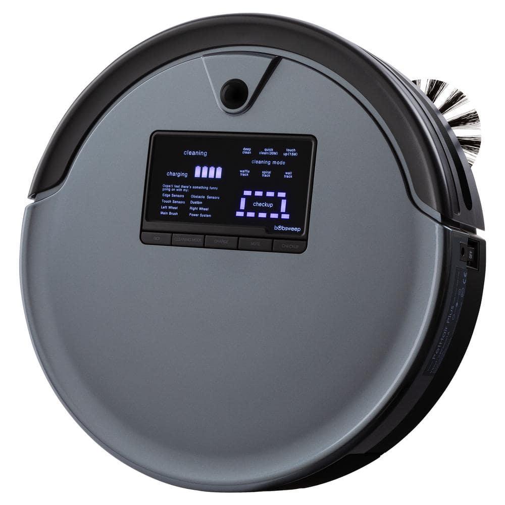 bObsweep PetHair Plus Robotic Vacuum Cleaner and Mop with Docking Station MultiSurface Cleaning in Charcoal