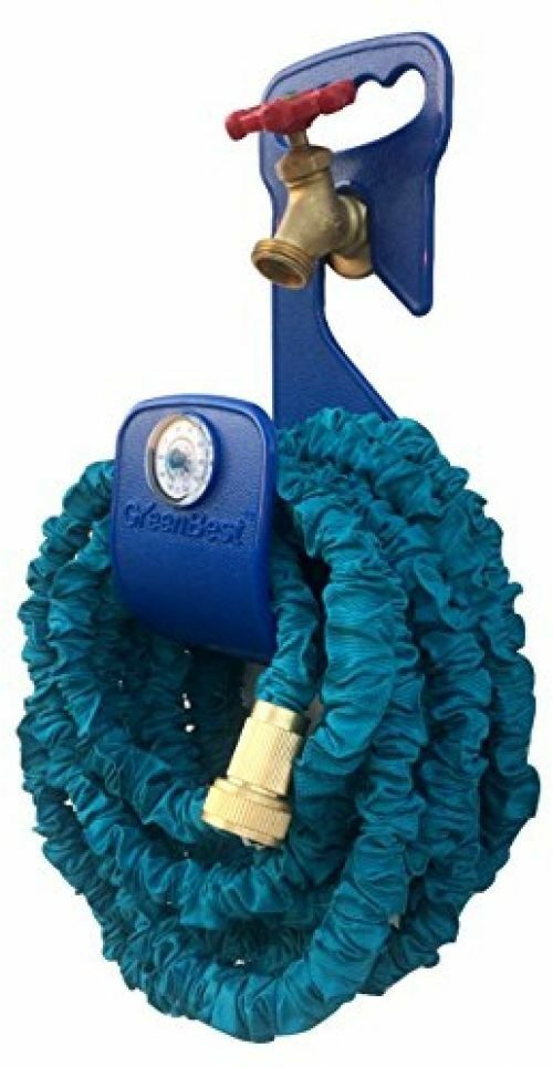 Garden-Hose-Hanger-Holder-Carrier-Durable-Rust-Free-Support-Thermometer BLUE