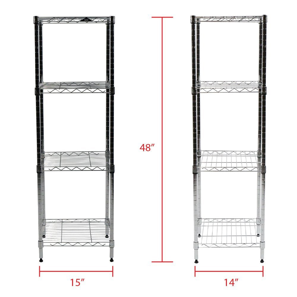 Apollo Hardware 4-Shelf 48'' H x 15'' W Shelving Unit