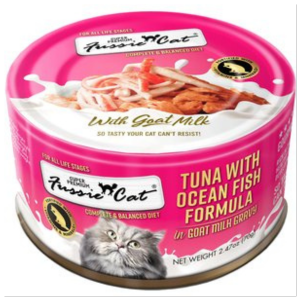 Fussie Cat Premium Tuna with Oceanfish in Goats Milk Wet Cat Food， 2.4