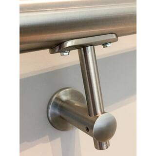 Round Bracket for Flat and Round Tube 2.5 in. Stainless Steel Handrail Wall Bracket HBWA.005