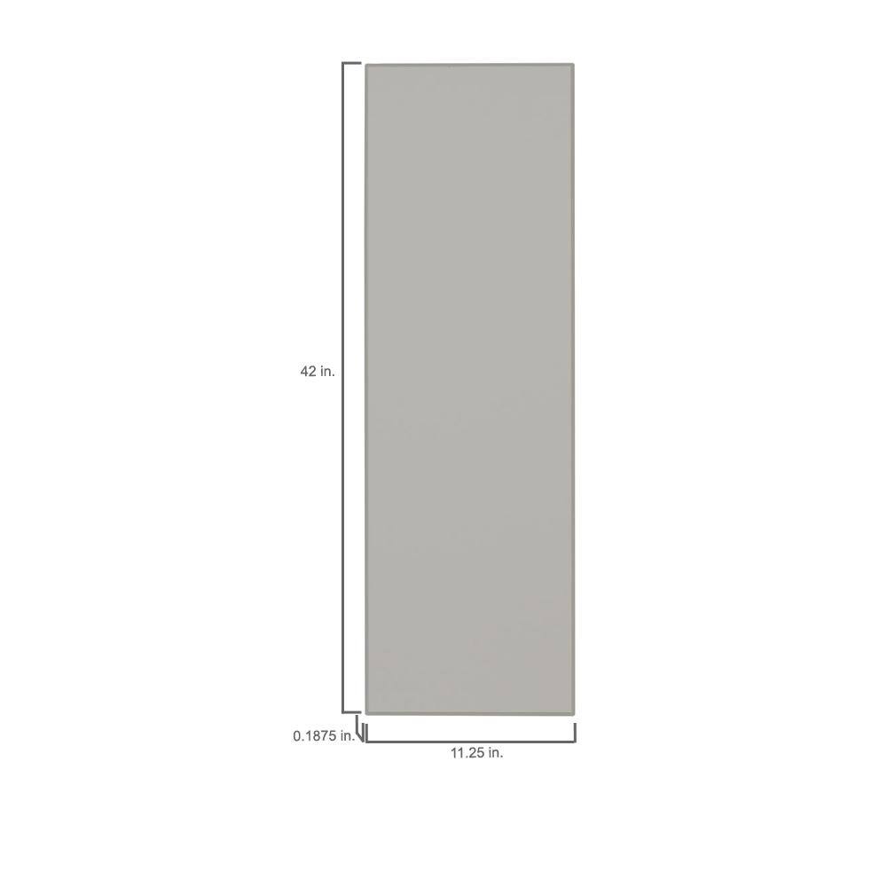 Hampton Bay 11.25 in. W x 42 in. H Cabinet End Panel in Dove Gray (2-Pack) KAS1242-DV