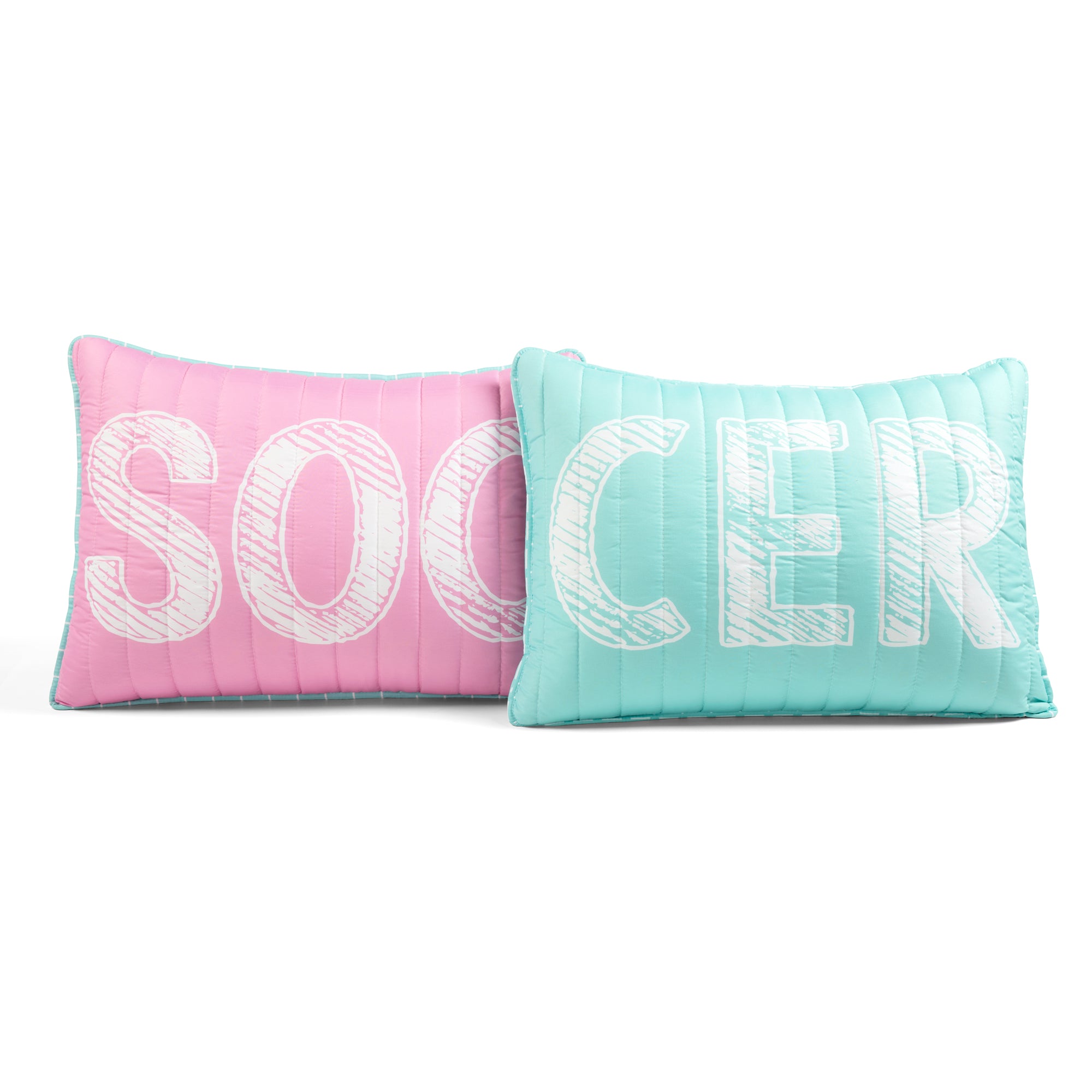 Girls Soccer Kick Quilt Set