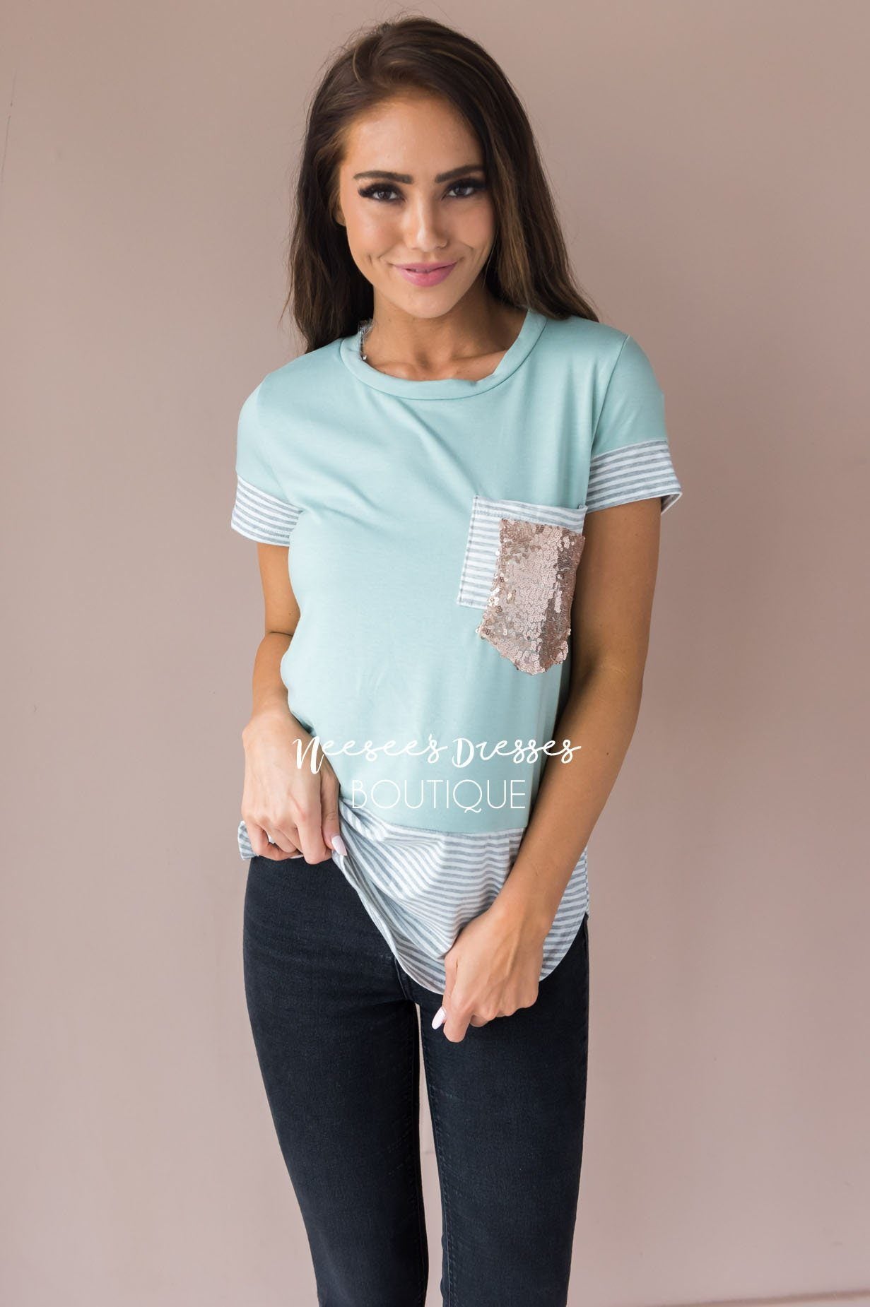 Take The Lead Modest Sparkle Tee