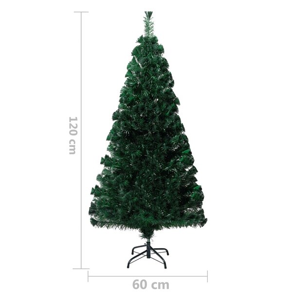 vidaXL Christmas Tree Artificial Tree with Stand and Lights Green Fiber Optic