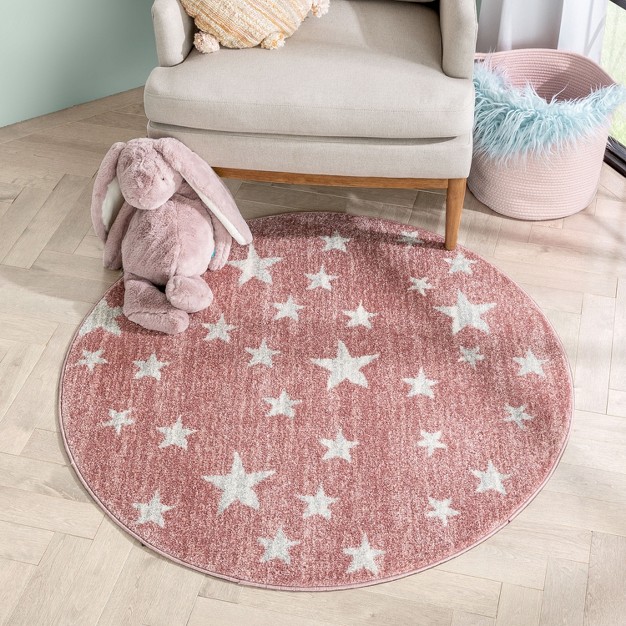 Well Woven Kosme Geometric Star Stain resistant Area Rug