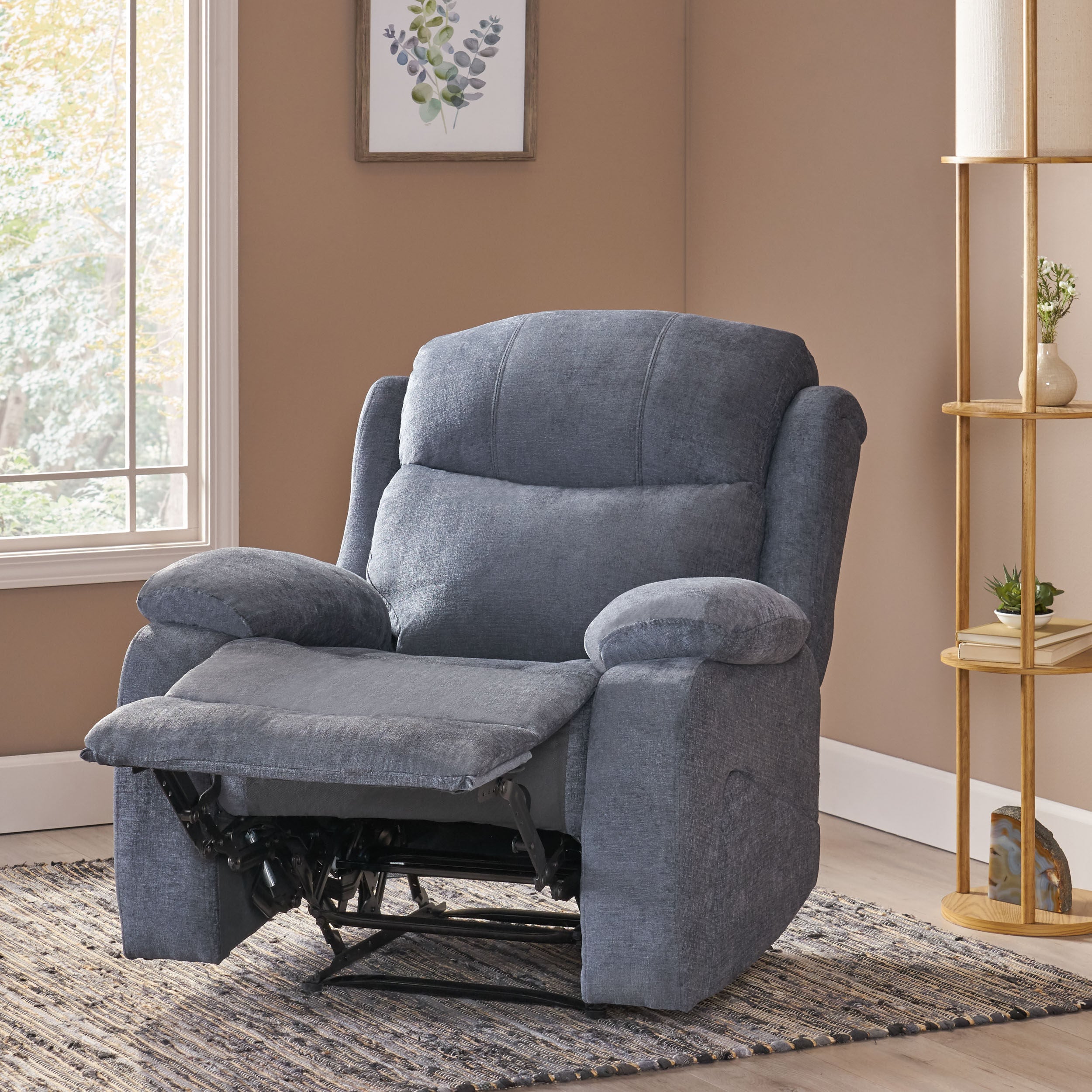 Cuthbert Contemporary Pillow Tufted Massage Recliner