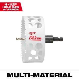 MW 4-12 in. HOLE DOZER Bi-Metal Hole Saw with 38 in. Arbor and Pilot Bit 49-56-9689