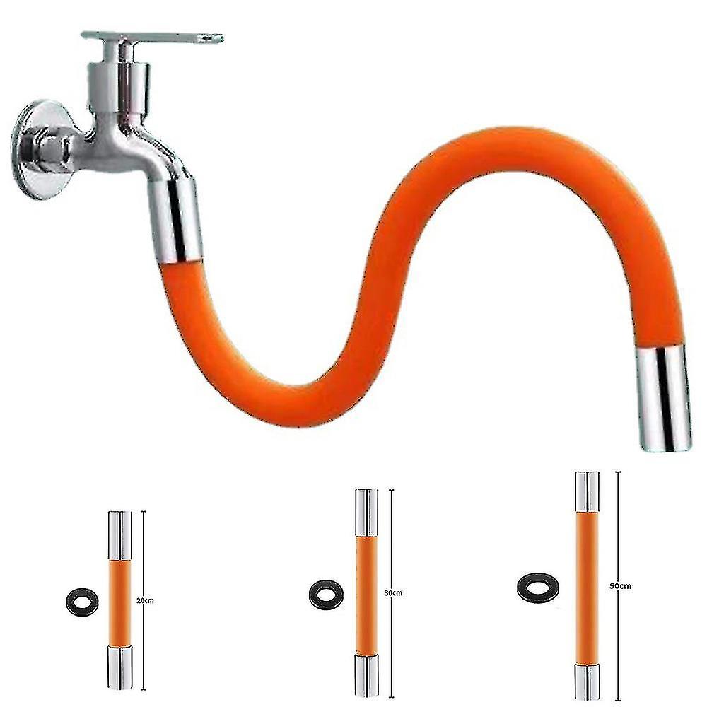 Kitchen Universal Faucet Foaming Extender 360 Rotation Pipe Tap Extension Long Hose Flexible