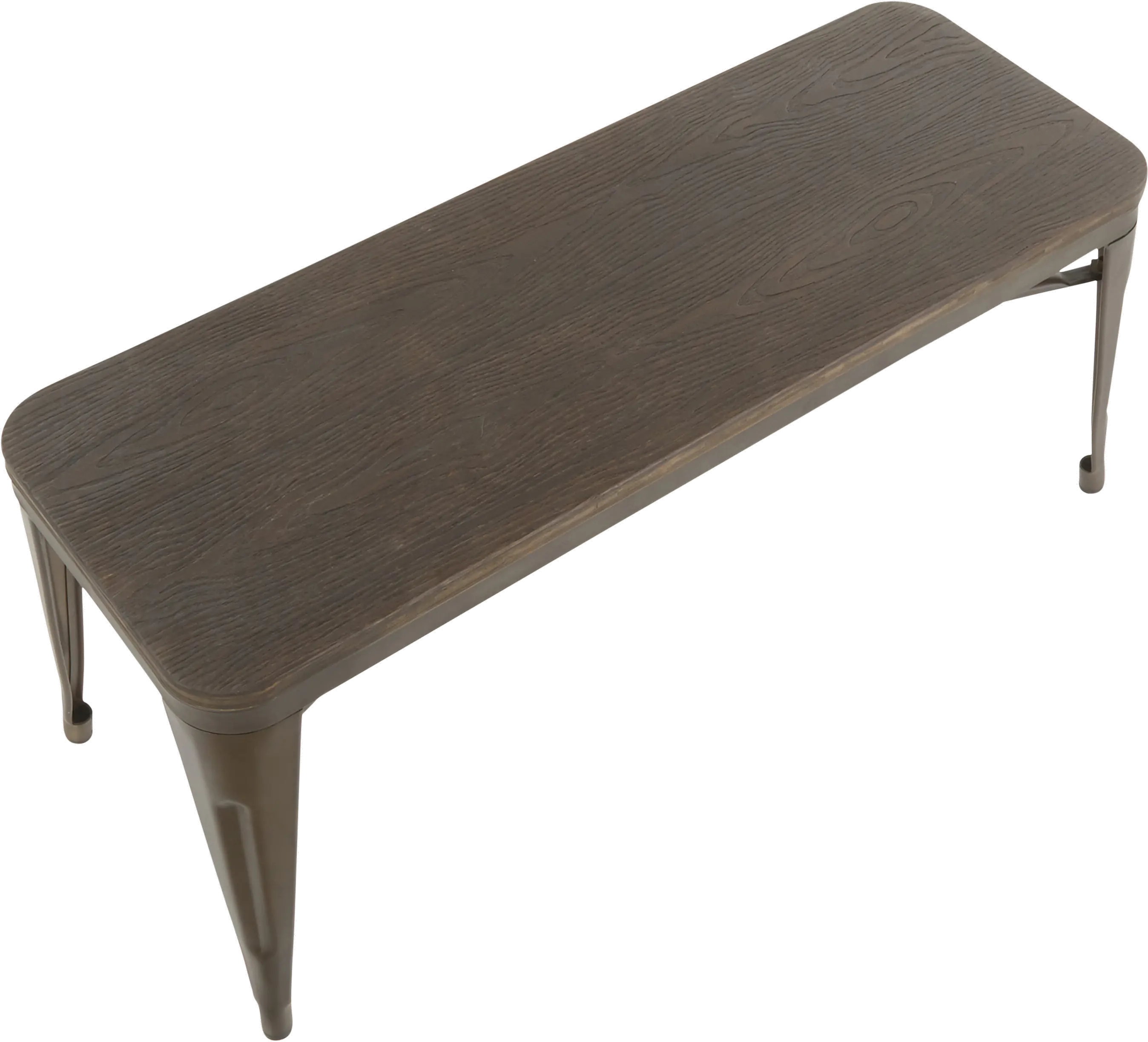 Oregon Brown Metal Dining Room Bench