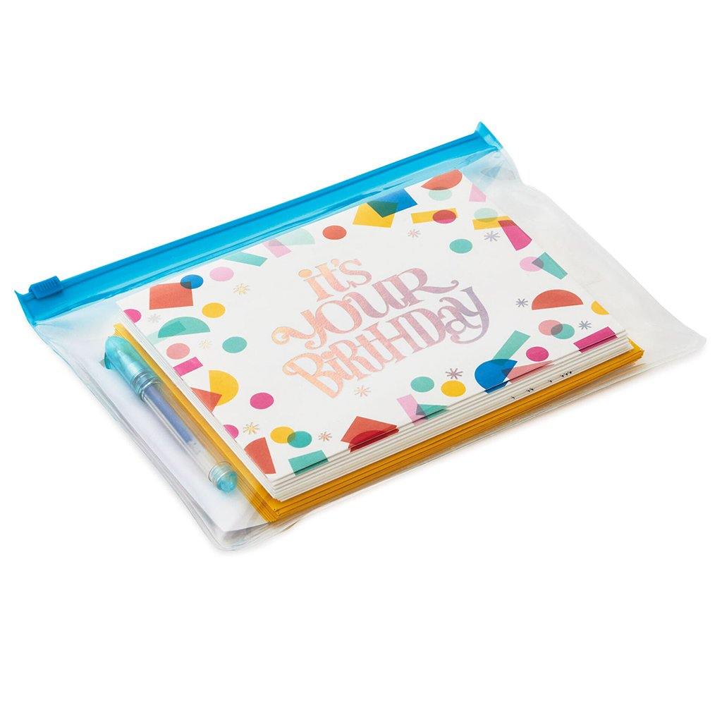 Hallmark  Colorful Assorted Birthday Cards With Pouch and Pen, Pack of 10