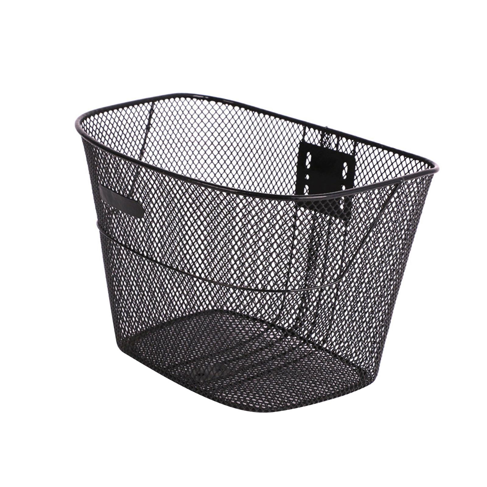 Bikes Basket Front Rear Folding Bike Wire Mesh Basket Bike Frame Basket for Women Men， Bike Pannier Basket， Pet Carrier Storage Bags