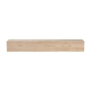 Pearl Mantels 5 ft. Unfinished Distressed Cap-Shelf Mantel RPS60496D