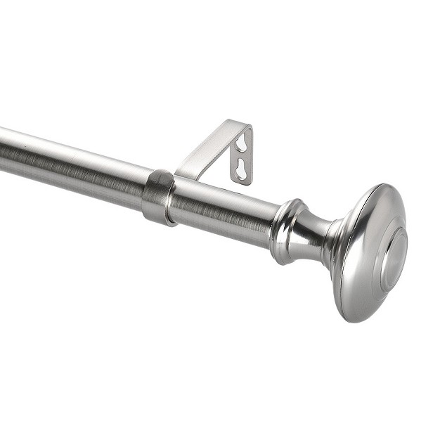 Drapery Single Rod Set Finials Traditional Brushed Nickel Lumi Home Furnishings