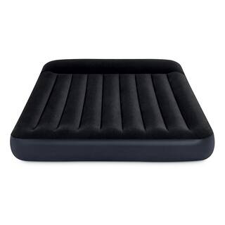 Intex Queen Dura Beam Pillow Rest Classic Airbed Mattress with Built-In Pump 64149ED