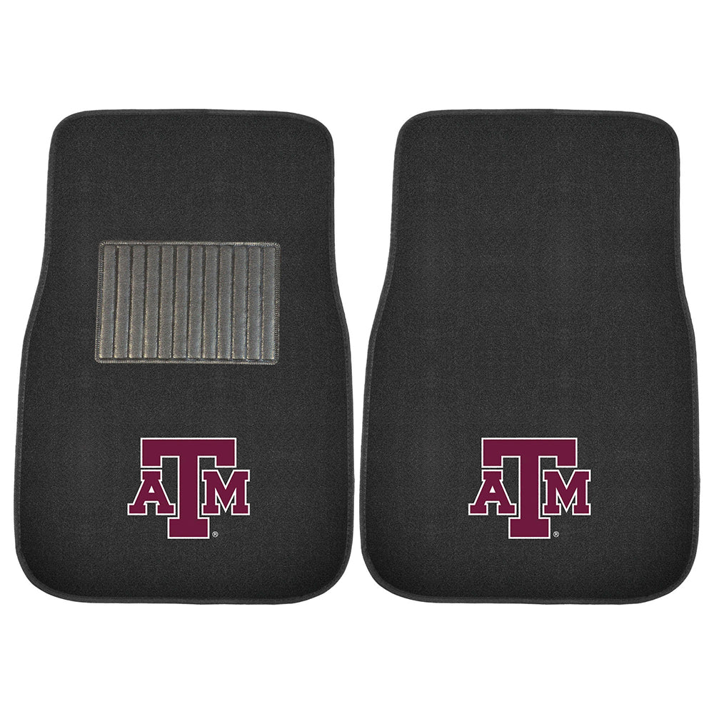 Texas AandM Aggies NCAA 2-pc Embroidered Car Mat Set