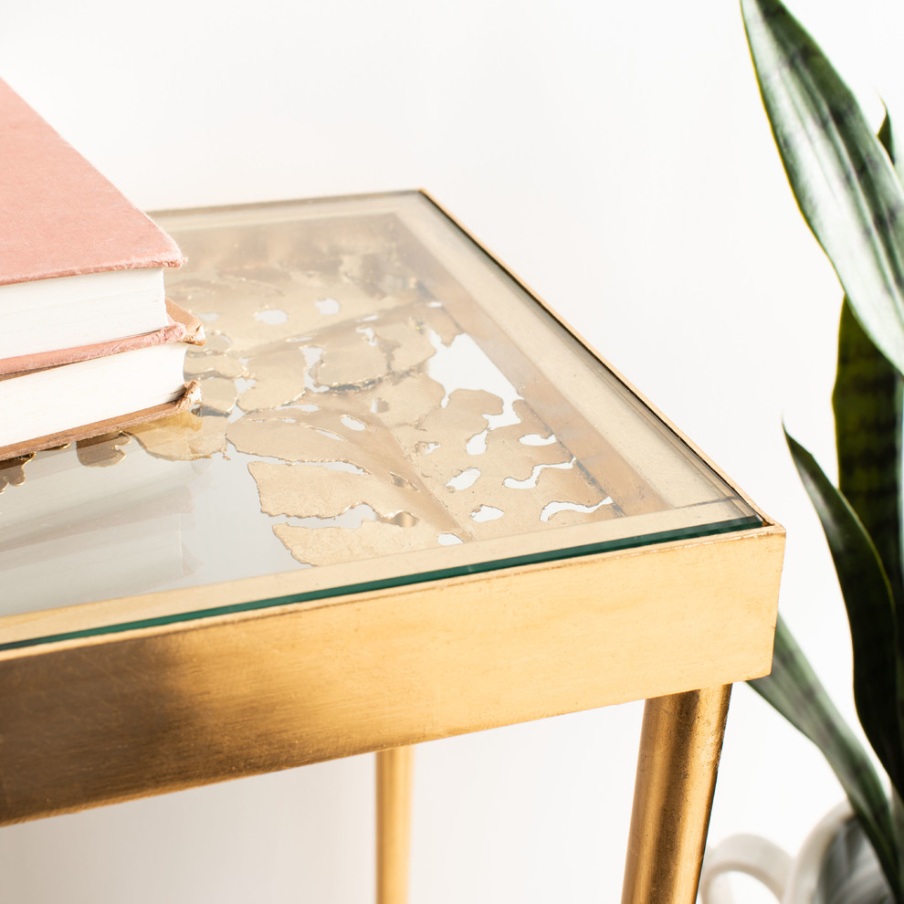 Studio Seven Leilani Palm Leaf Console Table   Contemporary   Console Tables   by Safavieh  Houzz