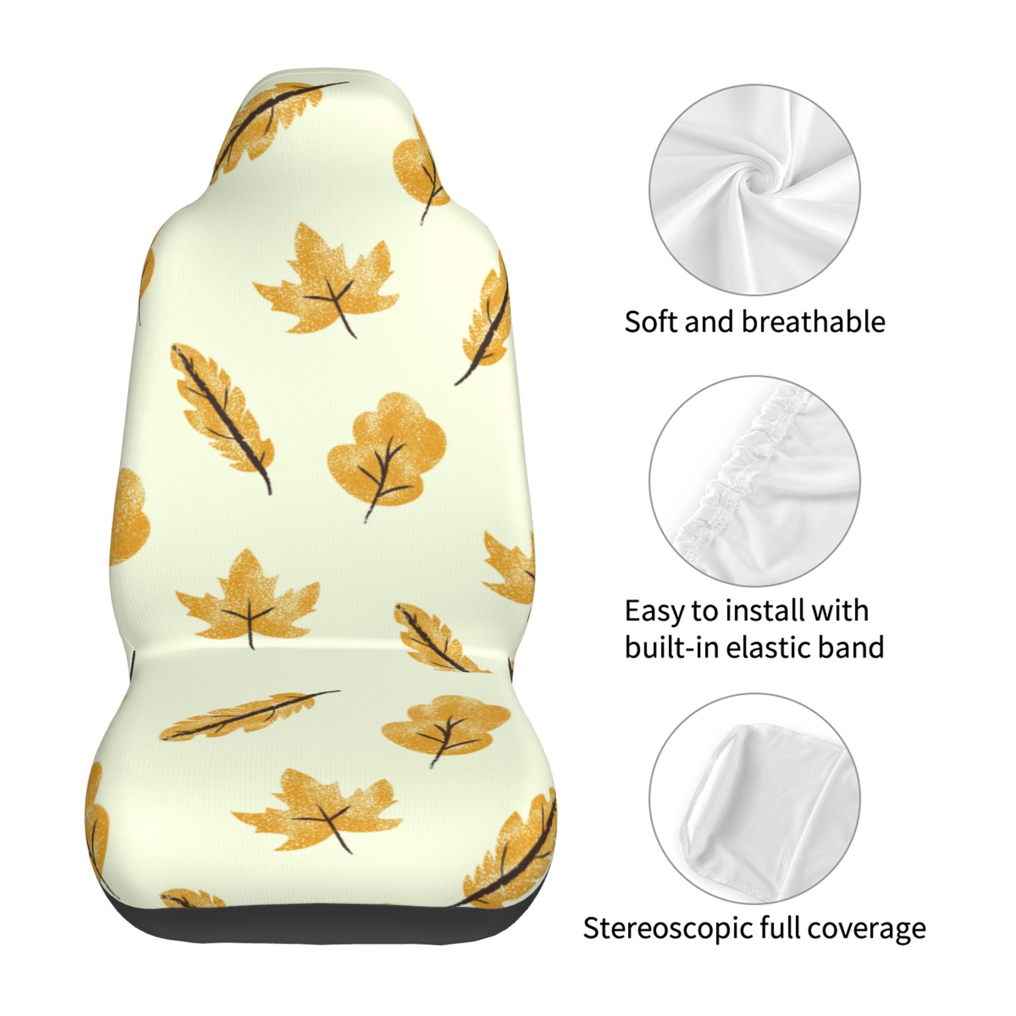 ZICANCN Car Seat Cover Leaves Foliage Maple Trees Car Front Seat Covers Protectors ， Automotive Seat Covers for Cars Trucks Suv