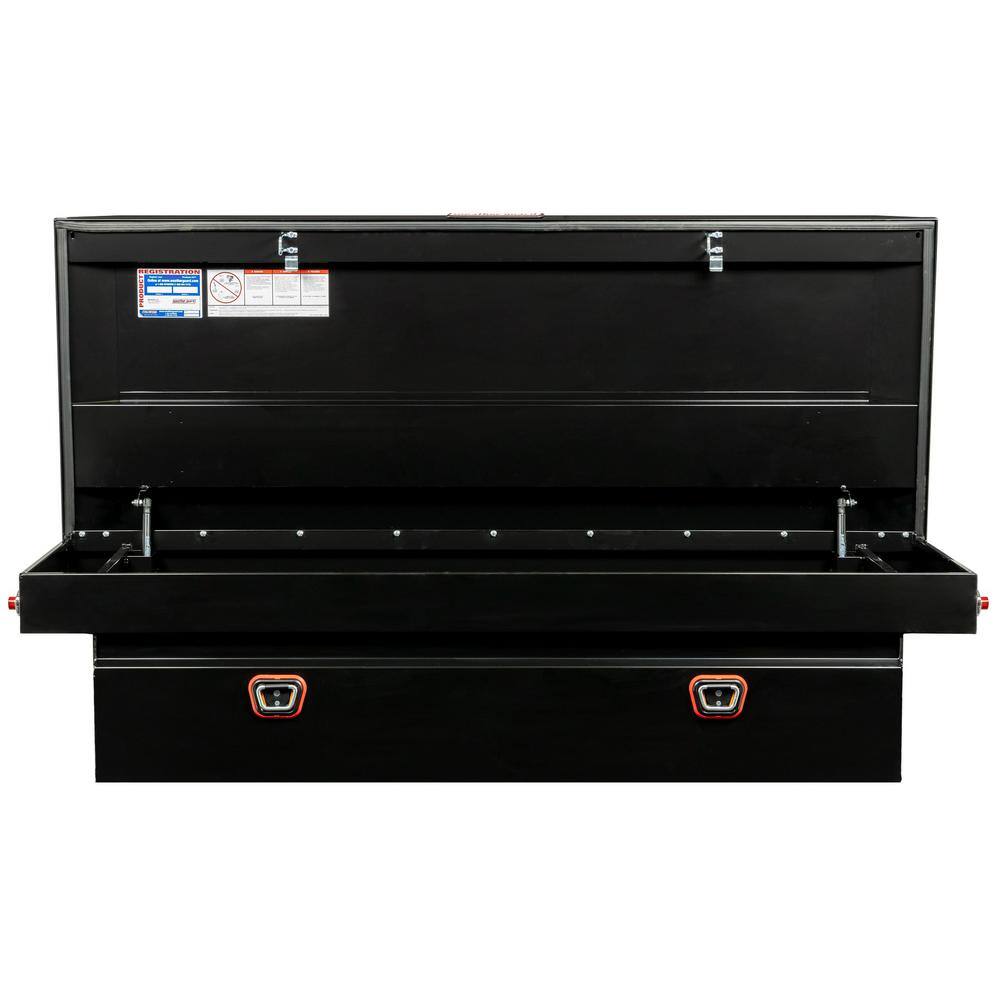 Weather Guard 72 in. Gloss Black Steel Full Size Crossbed Truck Tool Box 116-5-03