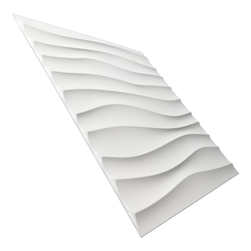 Art3d Wave Design V 19.7 in. x 19.7 in. PVC 3D Wall Panel (12-Pack)