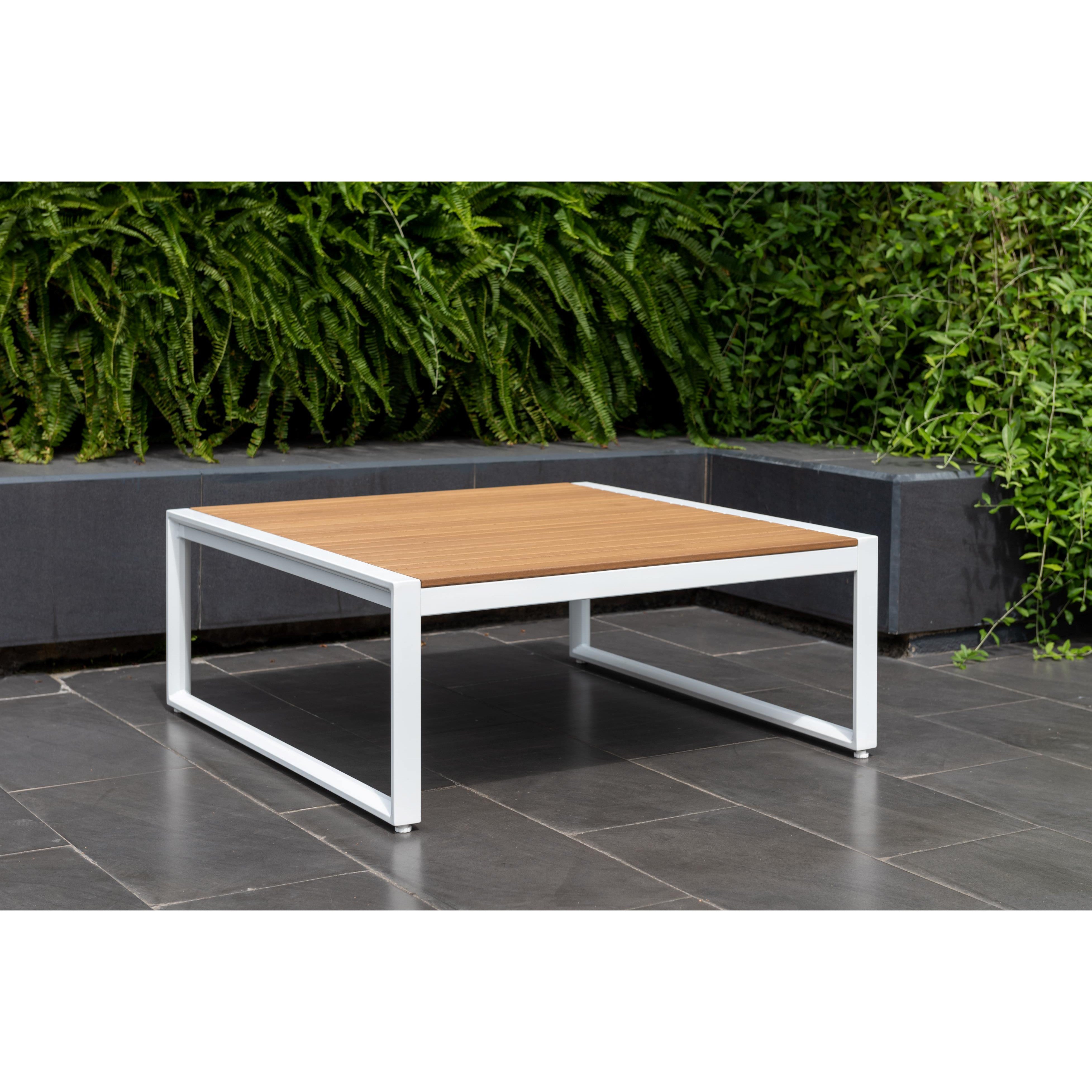 Tisbury White 34 Square Outdoor Coffee Table