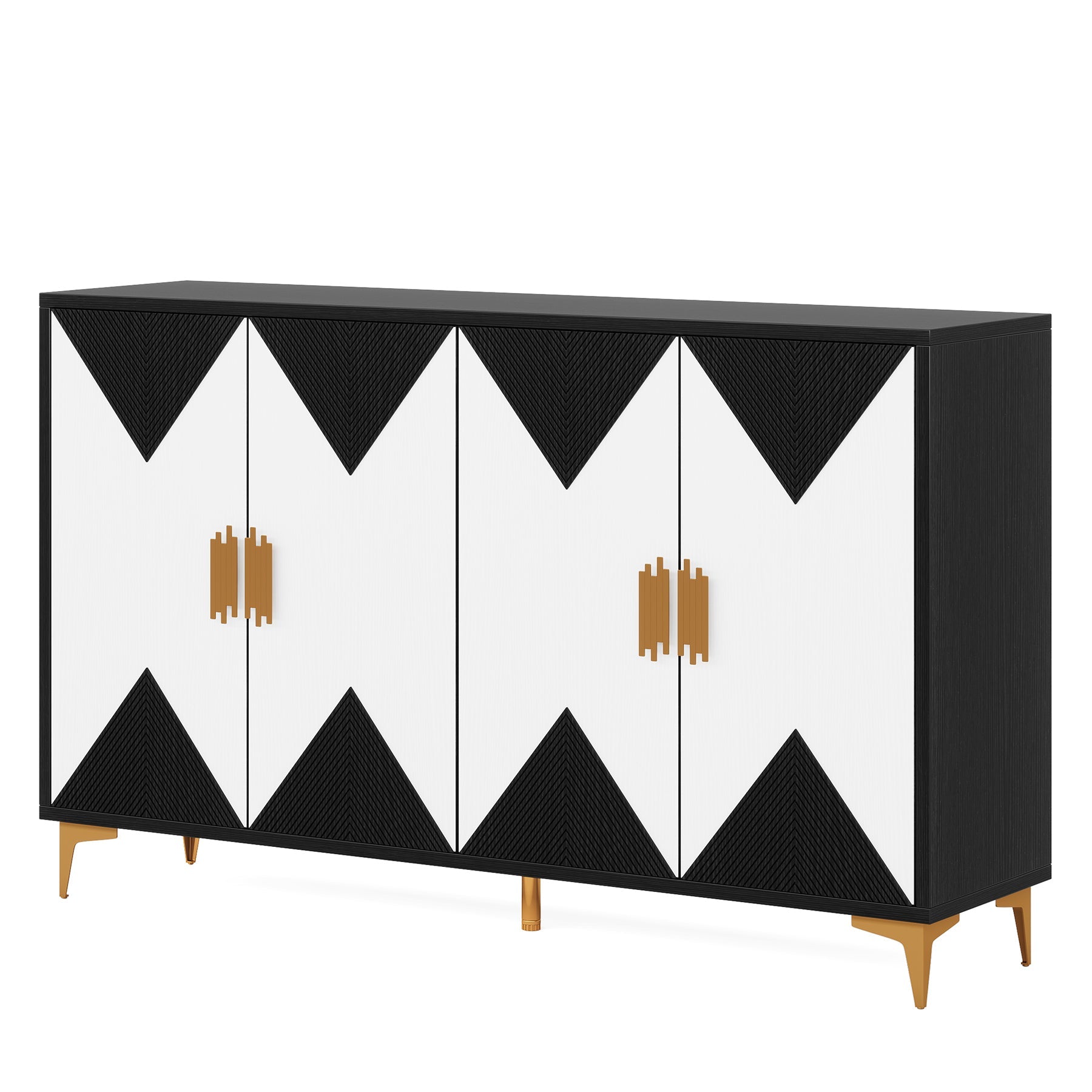 55 Storage Cabinet, Freestanding Console Cabinet with Adjustable Shelves