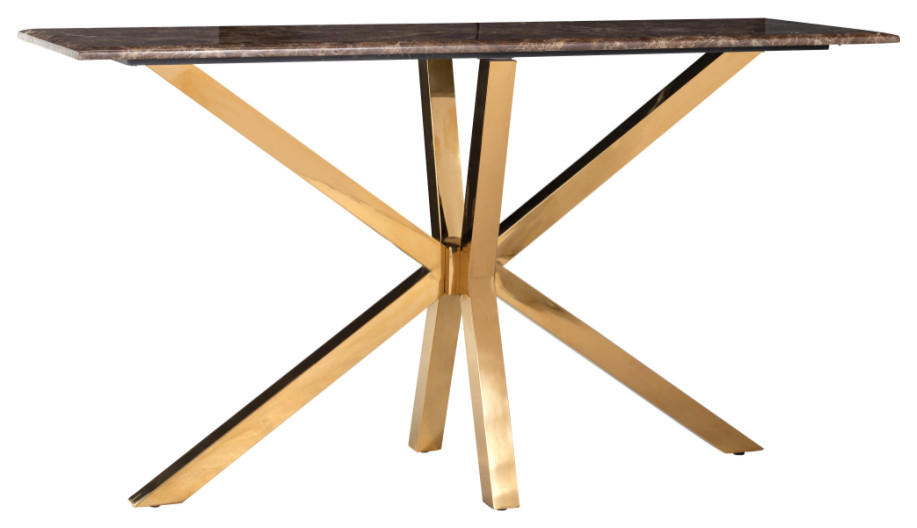 Brown Marble Console Table  OROA Conrad   Contemporary   Console Tables   by Oroa   Distinctive Furniture  Houzz