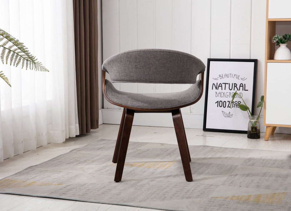 Home Beyond Upholstered Leisure Chair   Midcentury   Dining Chairs   by Home Beyond  Houzz